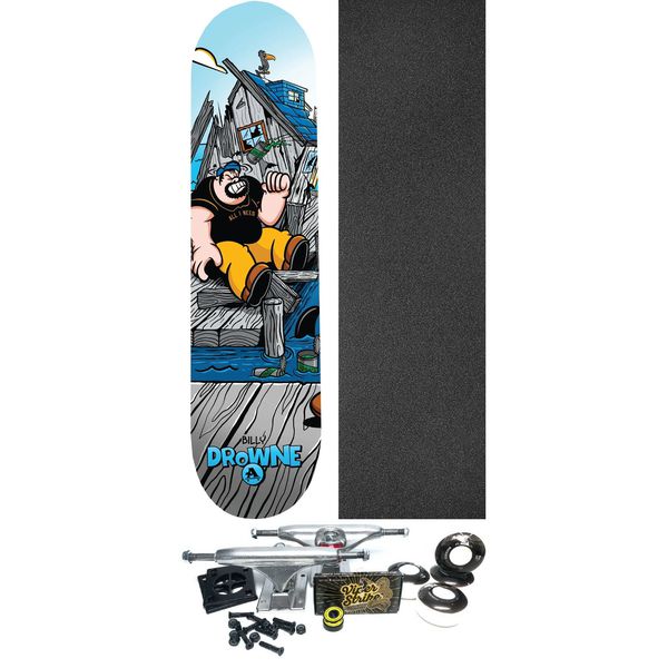 All I Need Skateboards Billy Drowne Brewtus Skateboard Deck - 8.3" x 32" - Complete Skateboard Bundle